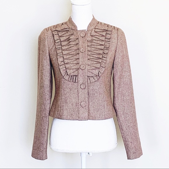 ANTHRO Tabitha Pleated as You Please Wool Blazer - Picture 2 of 8